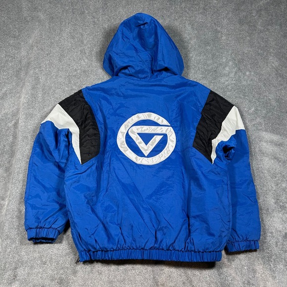 Majestic Grand Valley State Lakers Pullover Anorak Jacket Blue Mens L - Picture 8 of 13